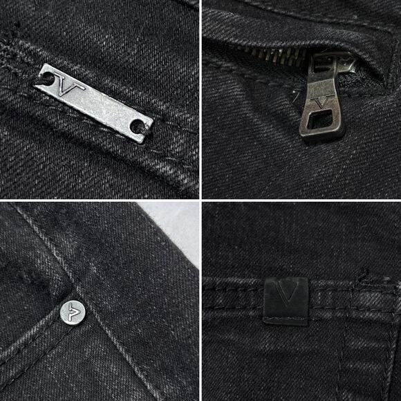 Studio de Vestiti Eleganti Moto Jeans SIZE 38 x 32 Black Denim RUNS SMALL - Picture 3 of 15